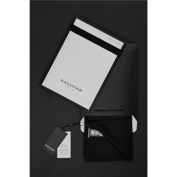 Cashmere Scarf Made in Kashmir (Gift Pack) Merino Wool Silk Cashmere Large - Picture 2 of 7